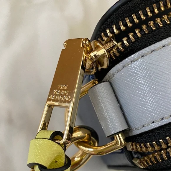 Marc Jacobs Yellow Crossbody Camera Bag with Checker Strap - Picture 13 of 15